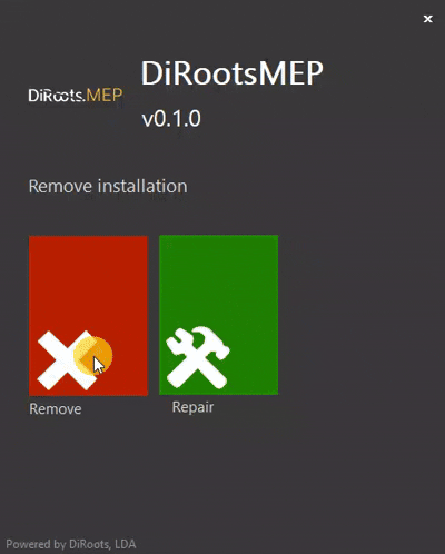 DiRootsMEP Uninstall